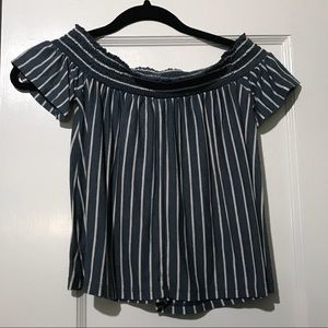AEO off the shoulder striped top